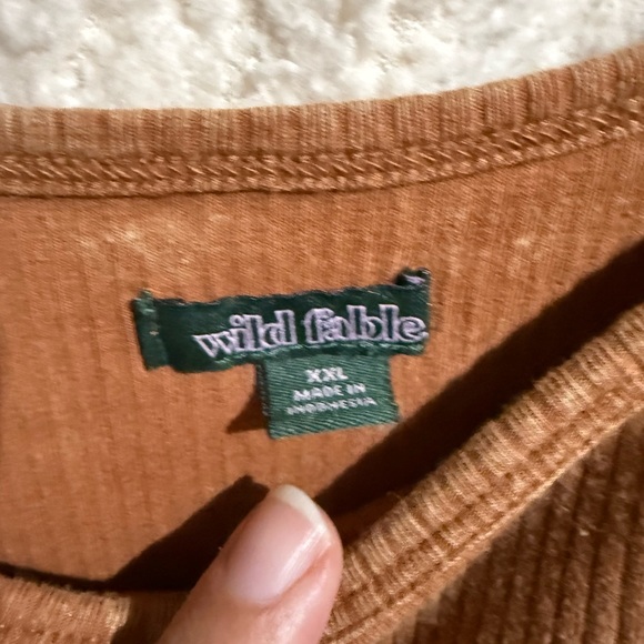Wild Fable Tan Ribbed Top - Picture 2 of 2